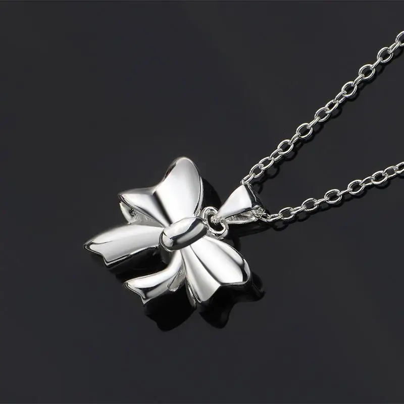 bow orecchini pendenti collane women dames zircon piedras pingente pendant blancos silver color lotes al por Dahu Rico necklaces | Украшения