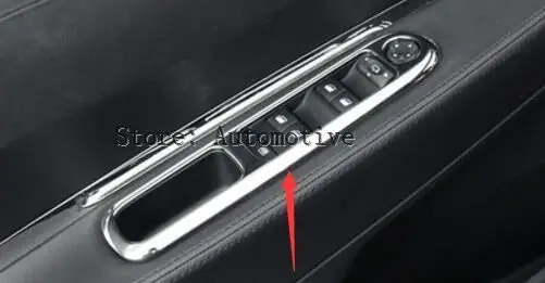 

Interior Mouldings ! For Peugeot 3008 2014 ABS Door Armrest Panel / Window Glass Lift Button Cover Trim 4 Pcs / Set