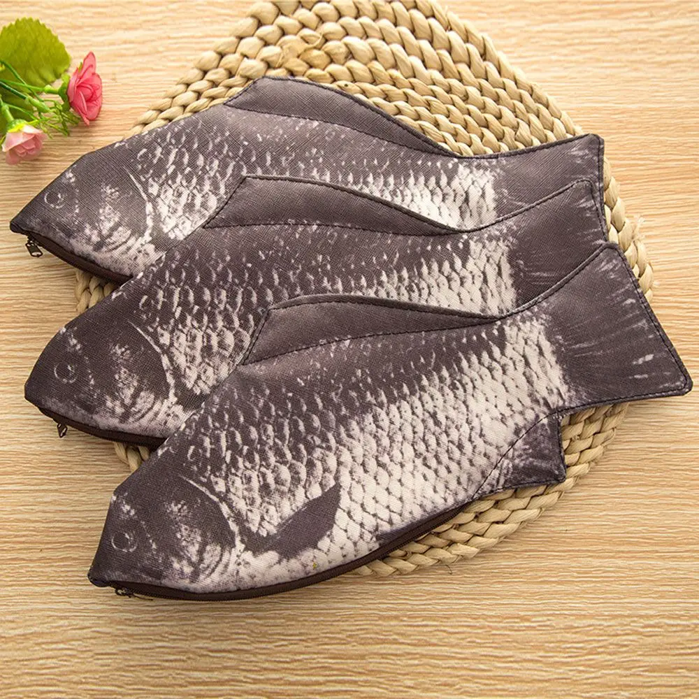 1 шт. чехол карандаш на молнии в форме рыбы большая емкость сумка для ручки