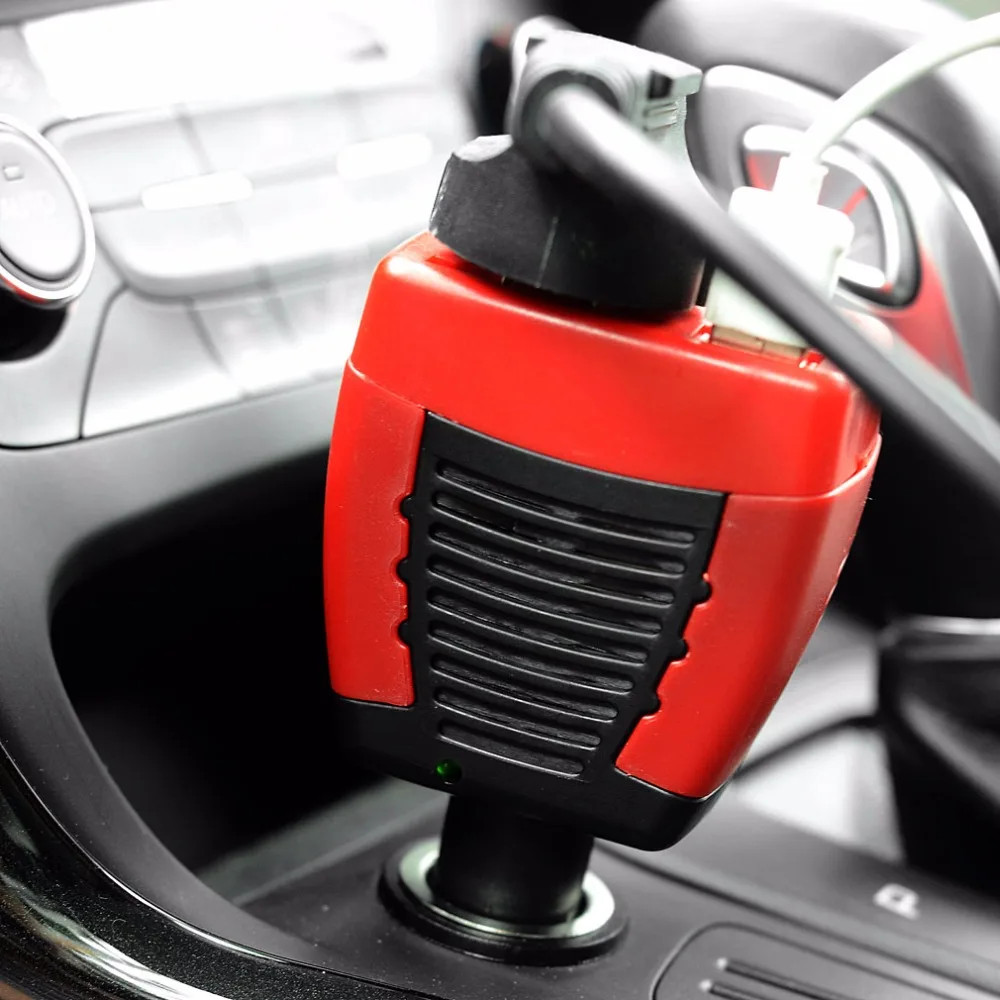 Автомобильный преобразователь напряжения VEK01 T51 12 В 220 С usb портом для зарядки 5