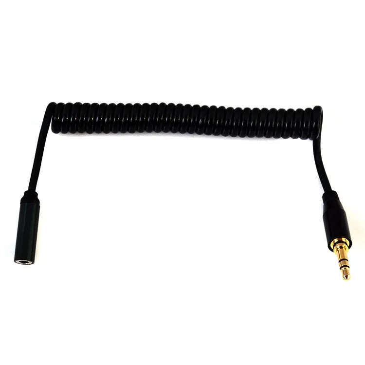 Спиральный аудио-кабель с спиральным соединением 3 фута 1/8 дюйма стерео 5 мм