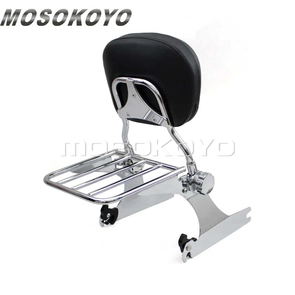 Регулируемая спинка для Harley Dyna Street Bob Super Glide FXD FXDC FXDB FXDL хромированная съемная