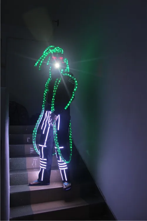 Бесплатная доставка DHL Светящиеся СВЕТОДИОДНЫЕ Волосы светящиеся Косплей парики