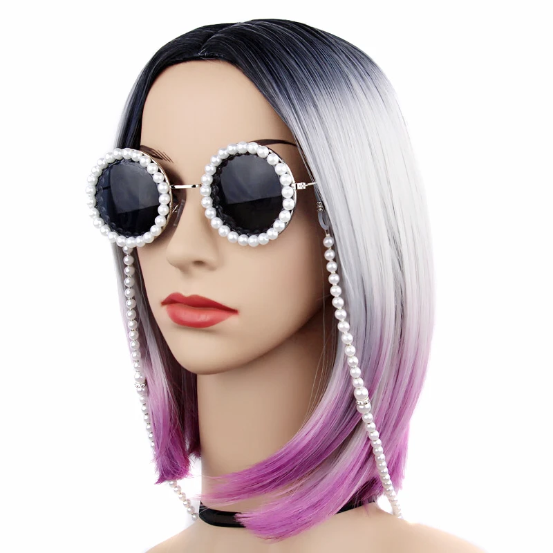 Солнцезащитные очки для чтения цепочка очков с жемчужинами держатель шнура