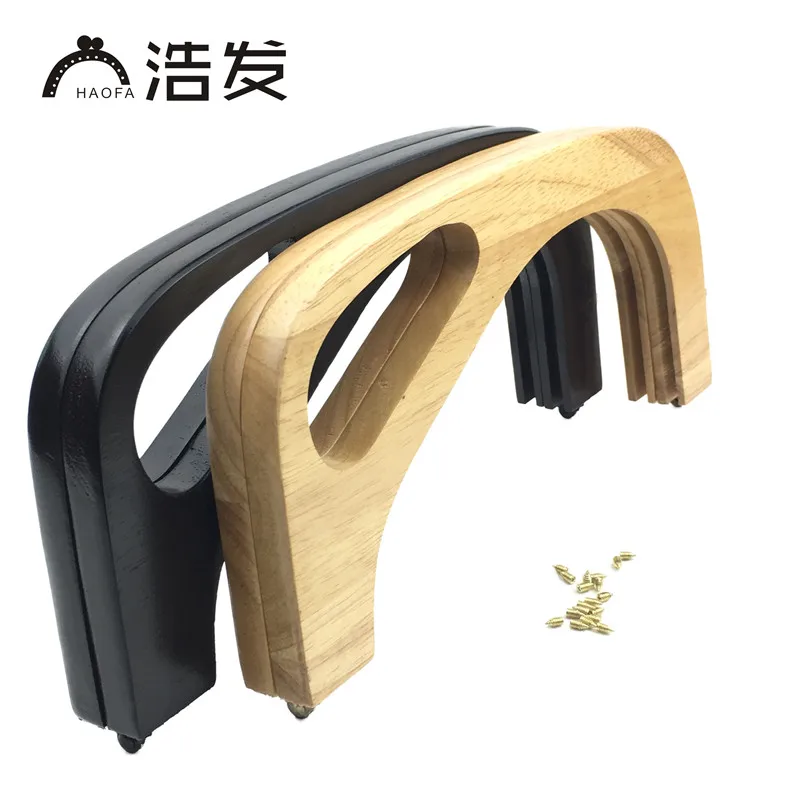 HAOFA 2018 New Arrive 25cm Wooden Bag Frame Handbag Frames Accessories For Bags Evening Wood Handle | Багаж и сумки