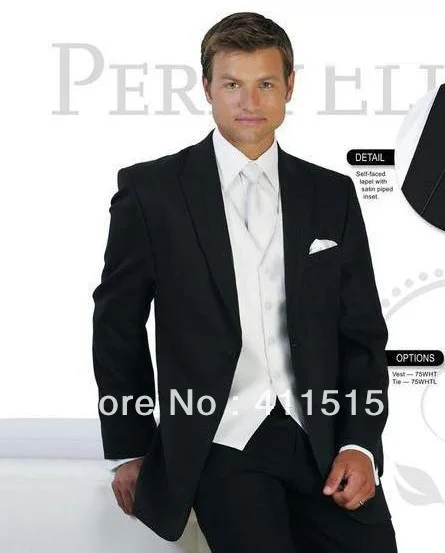 Бесплатная доставка! Индивидуальная черная свадебная одежда для жениха