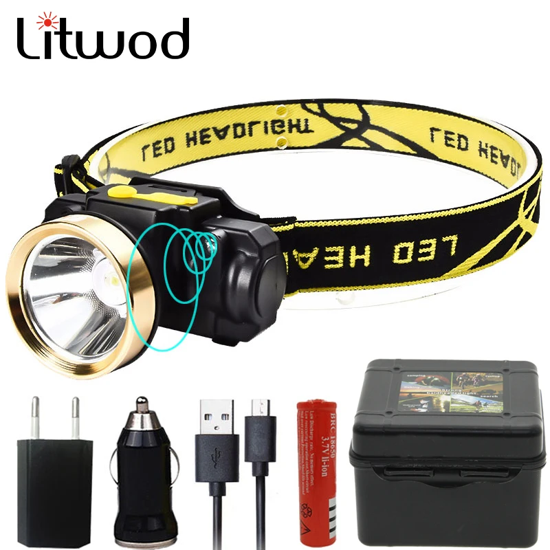 Litwod Z3509010 светодиодный датчик движения налобный фонарь фара для езды