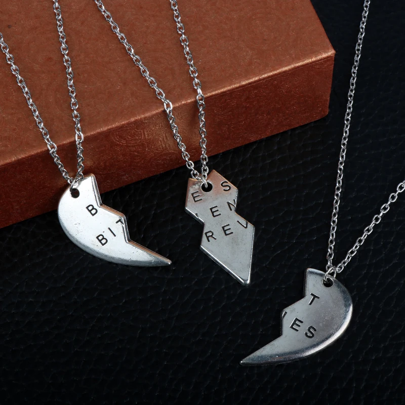Комплект брелков Best Bitches стильное массивное ожерелье Collares Mujer выполненное из трех
