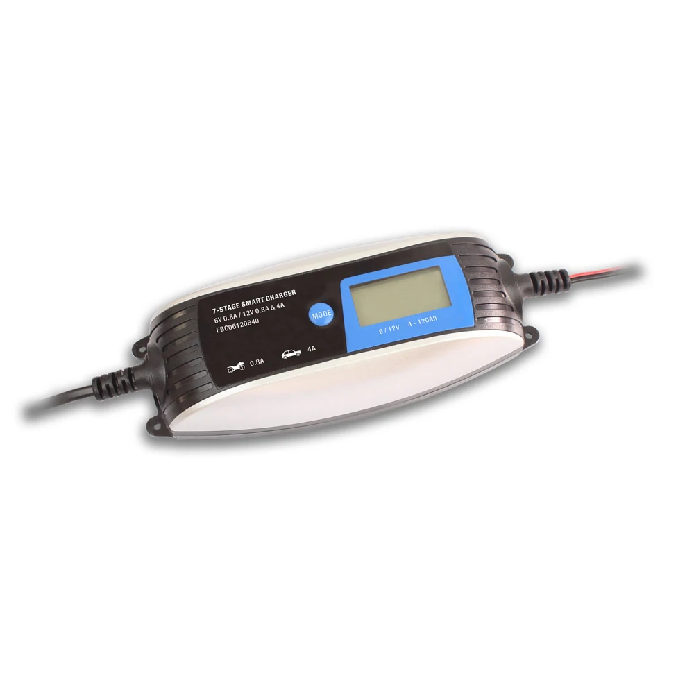 Автомобильное зарядное устройство 12V 0.8A/4A 6V 0.8A 7-stage AGM GEL WET EFB lcd интеллектуальное зарядное устройство для игрушечного мотоцикла автомобиля