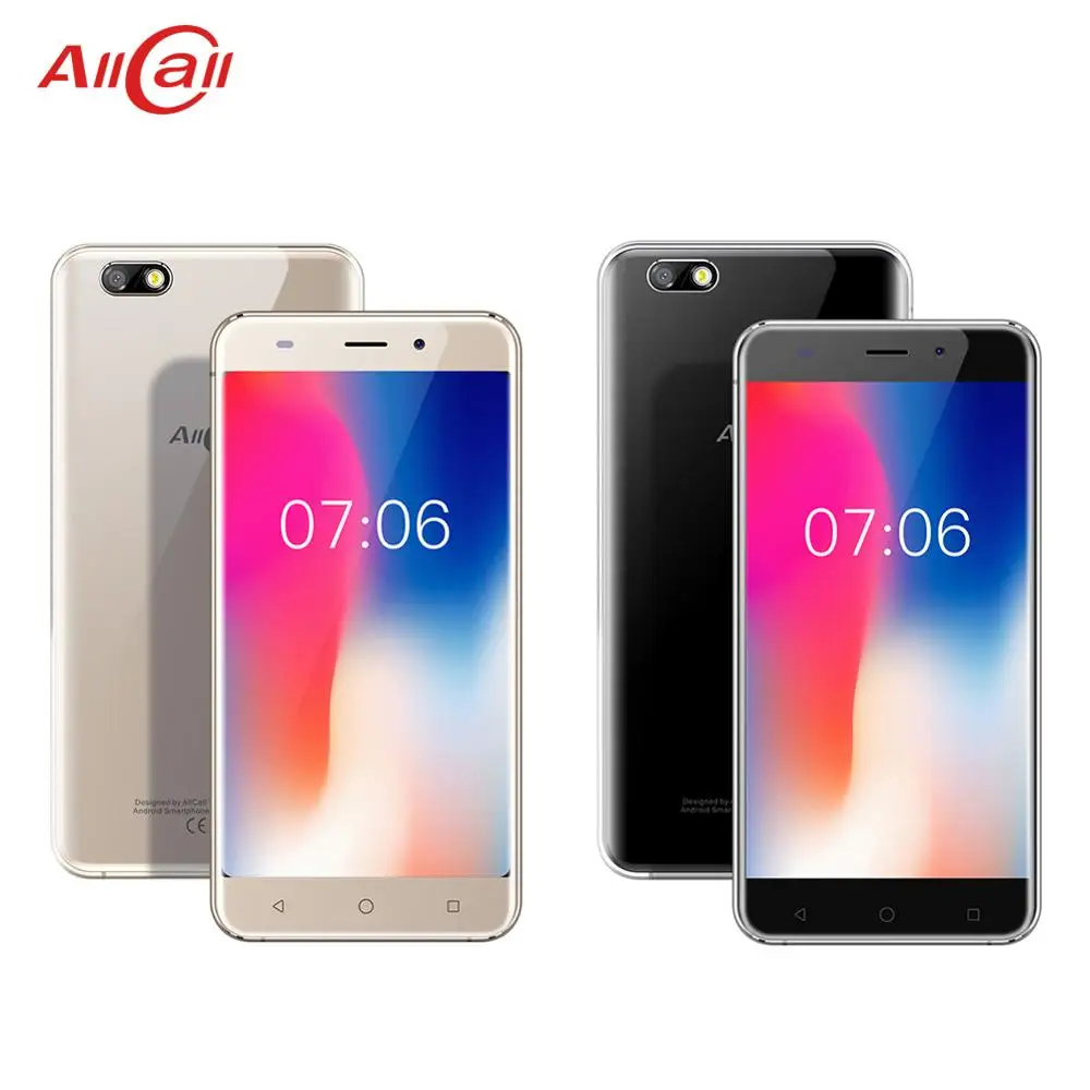 Оригинальный AllCall Мадрид 5 дюйма HD Dual SIM Android 7 0 смартфон MT6580 4 ядра 1 ГБ Оперативная