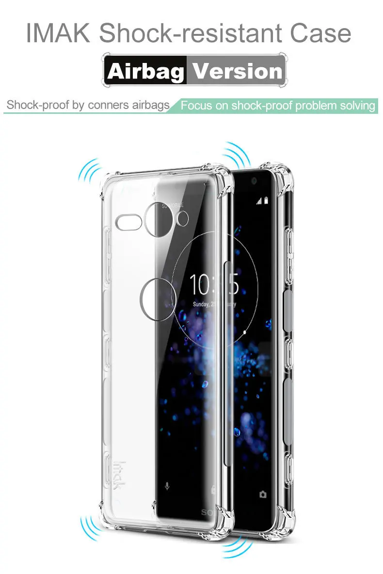 IMAK Для sony XZ2 компактный чехол противоударный мягкий Задняя накладка чехла из ТПУ для sony Xperia XZ2 Compact Dual Sim