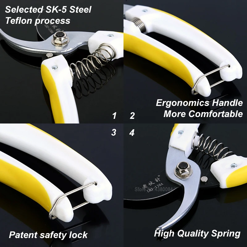 1Pc Pruning Shear Branch Garden Anvil Pruner Potted Fruit Grafting Gardening Tool Sk-5 Steel DIY Housework Scissor | Инструменты
