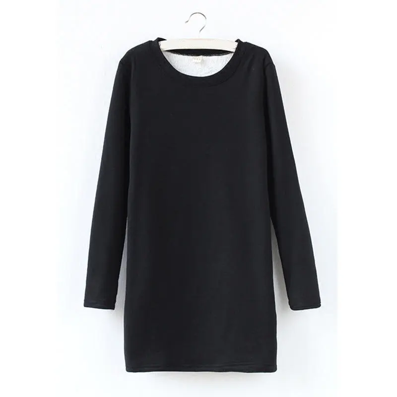 Autumn And Winter Plus Velvet Shirt Women Cashmere Warm Thick Long Sleeve Tee Shirt Female Casual Ladies Tops Tshirt Women Q1710