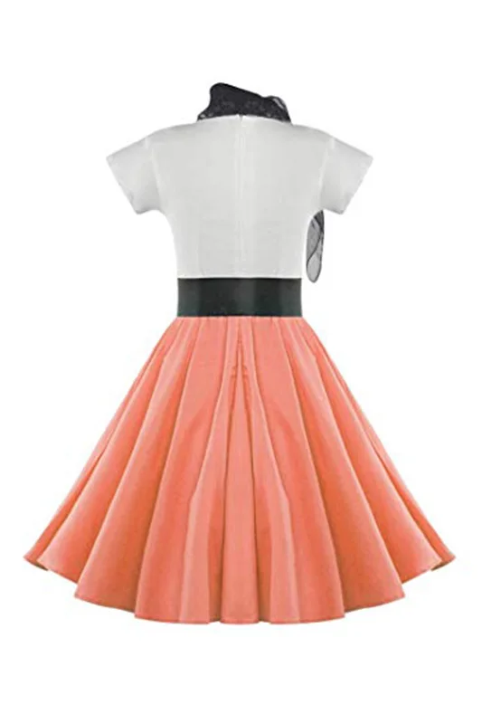 Винтажное коктейльное платье с высокой талией и принтом пуделя | Тематическая