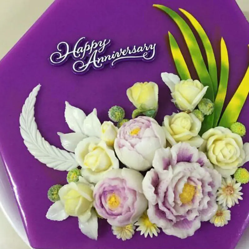 3D пион форма цветка торт свеча Декор DIY силиконовая для выпечки Sugarcraft плесень |