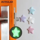 Светящиеся силиконовые накладки на ручку дверной ручки, 1 шт., защита на стену, самоклеящаяся наклейка на стену для детской комнаты, украшение на стену