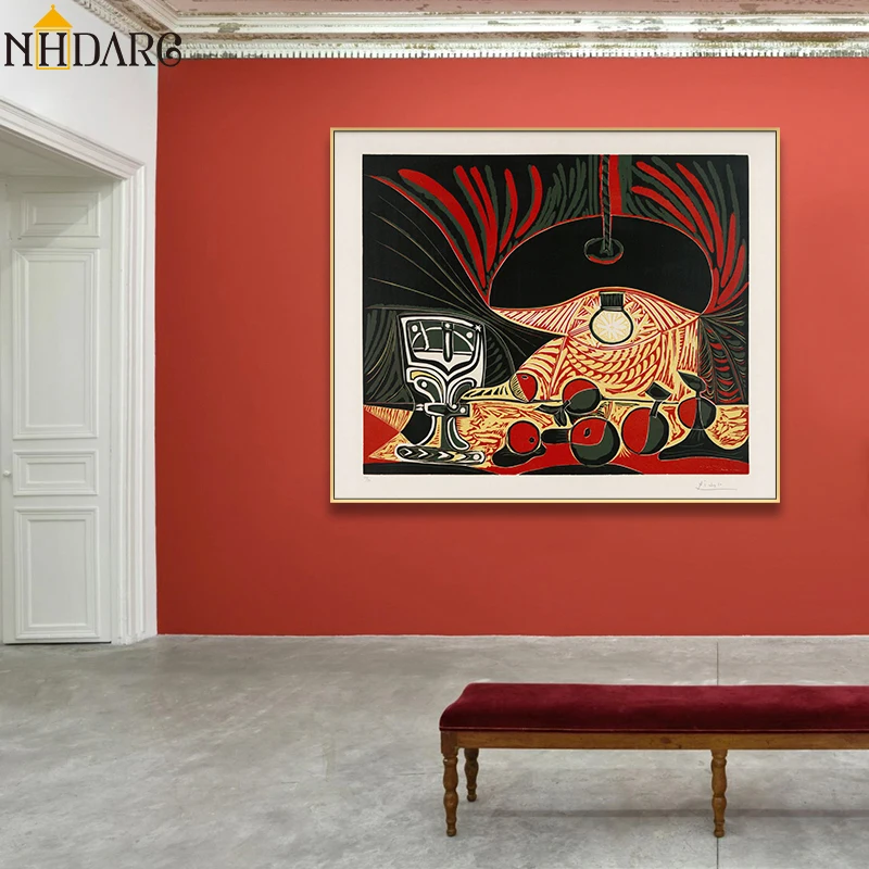 Пабло Пикассо классическое изображение природный Морт под лампу Брезентовая