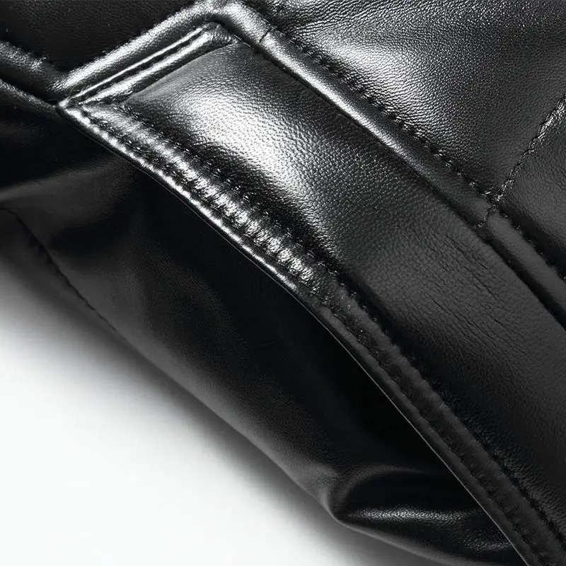 VHO зимние коричневые/черные мужские норки воротник натуральная кожа Куртки