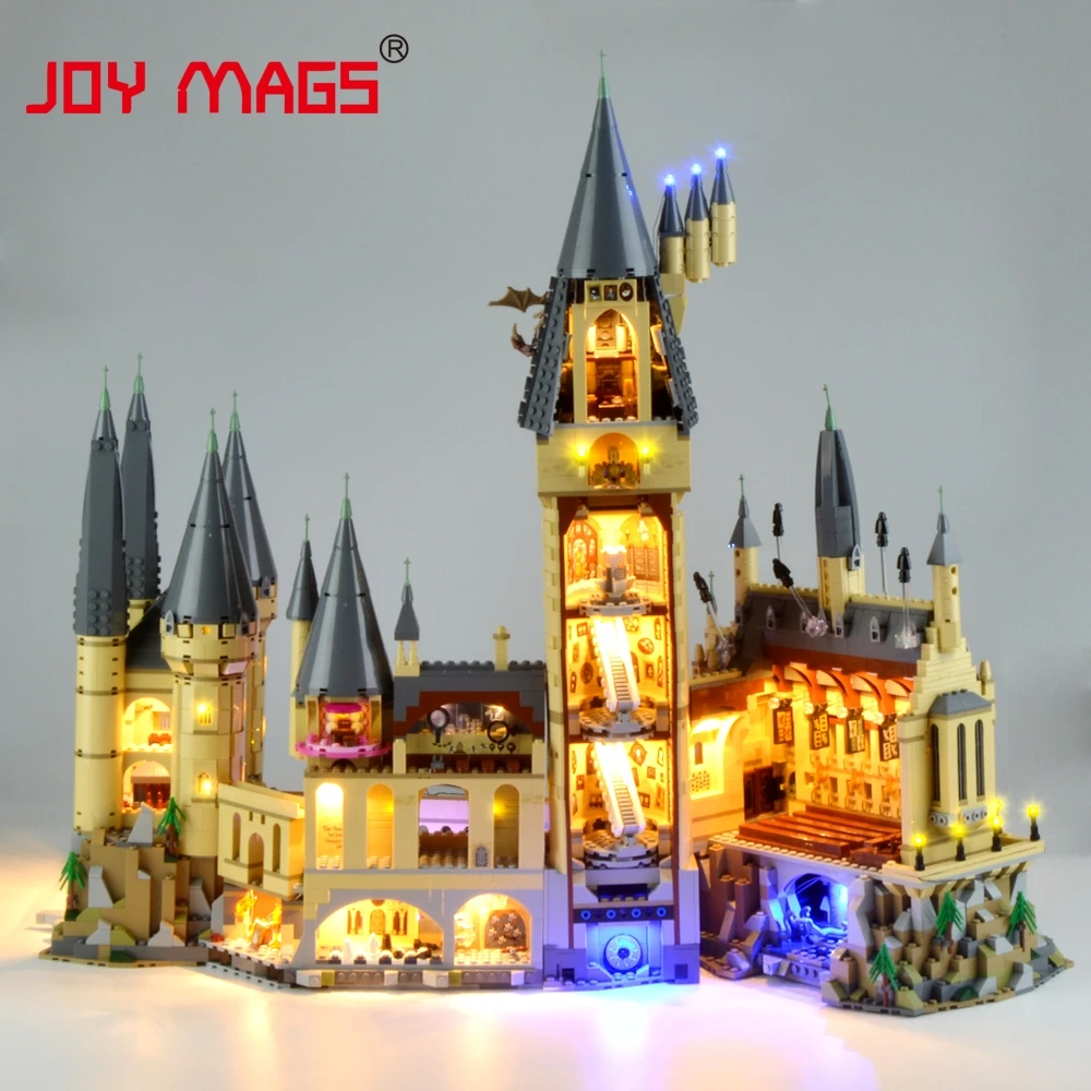 JOY MAGS светодиодный светильник комплект для 71043 замок хогварта светильник ing комплект совместим с 16030 без строительные блоки модели