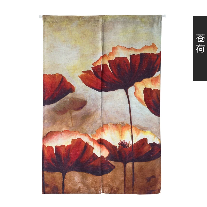 Красивые шторы бледно-хлопковые двери красные занавески для ресторана кухни