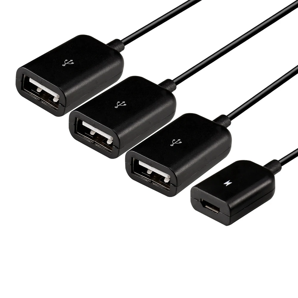 4in 1 4 порта Micro USB OTG концентратор данных кабель с зарядным кабелем соединитель сплиттер для смартфона компьютера планшета ПК