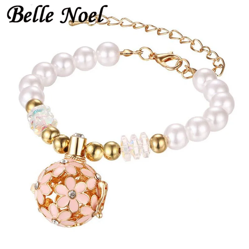 Belle Ноэль Богемия Модные украшения белый жемчуг шарик Духи Диффузор Браслеты с