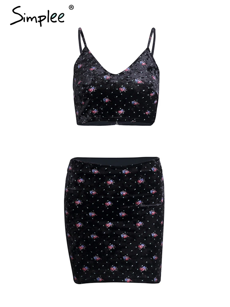 Simplee повседневное бархатное осеннее платье с цветочным ремешком женское