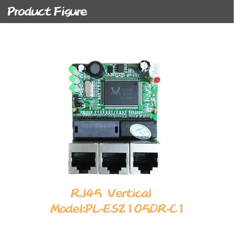 Realtek RTL8306E чипсет 90/180 градусов RJ45 3 порта мини ethernet коммутационная плата Заводская поддержка OEM ODM сетевые переключатели pcb