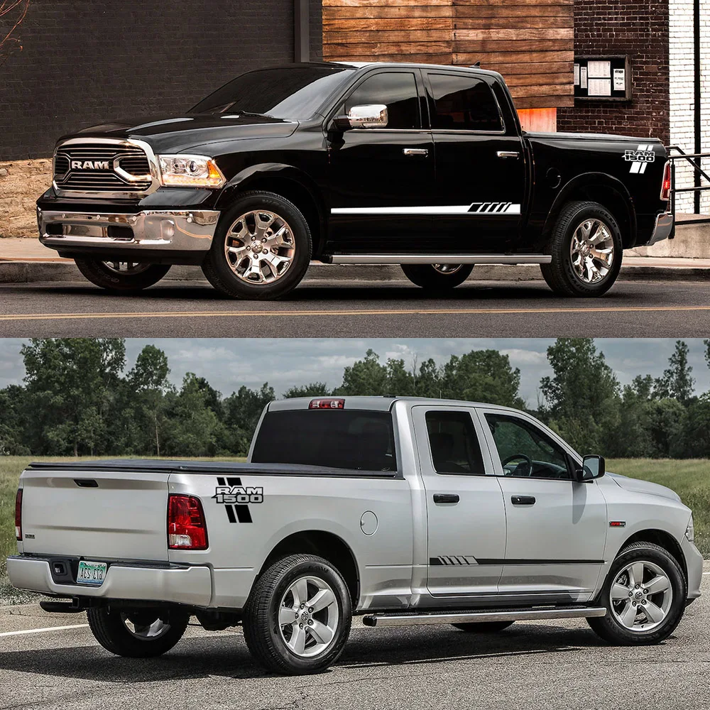 4шт наборы Наклейка боковые полосы графика "L" стрелка для DODGE ram 1500