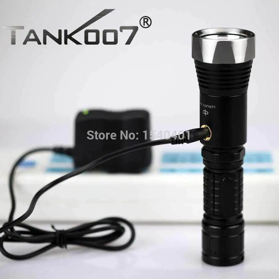 

Светодиодный фонарик TANK007 TC07 CREE XM-L U2 с 5 режимами, самый мощный Полицейский Фонарик 1*18650