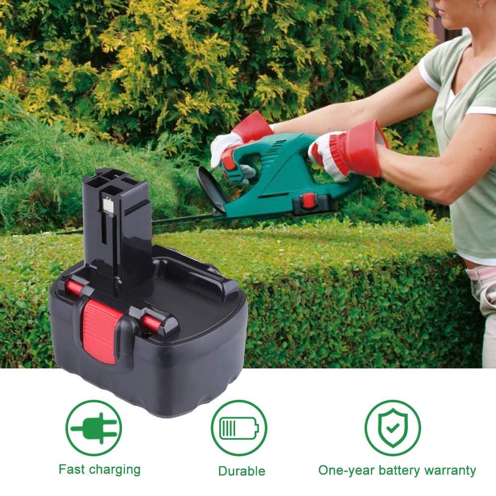 Аккумуляторная батарея FLOUREON 14,4 V 2000mAh для 2607 335 711 GSR 14,4 V Bosch PSR 14,4 Bosch PSR 14,4-2 BOSCH BAT038 BAT040 Ni-CD