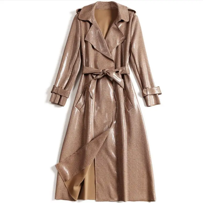 Модный бренд глянцевая лакированная кожа куртки pu кожаная куртка Женский