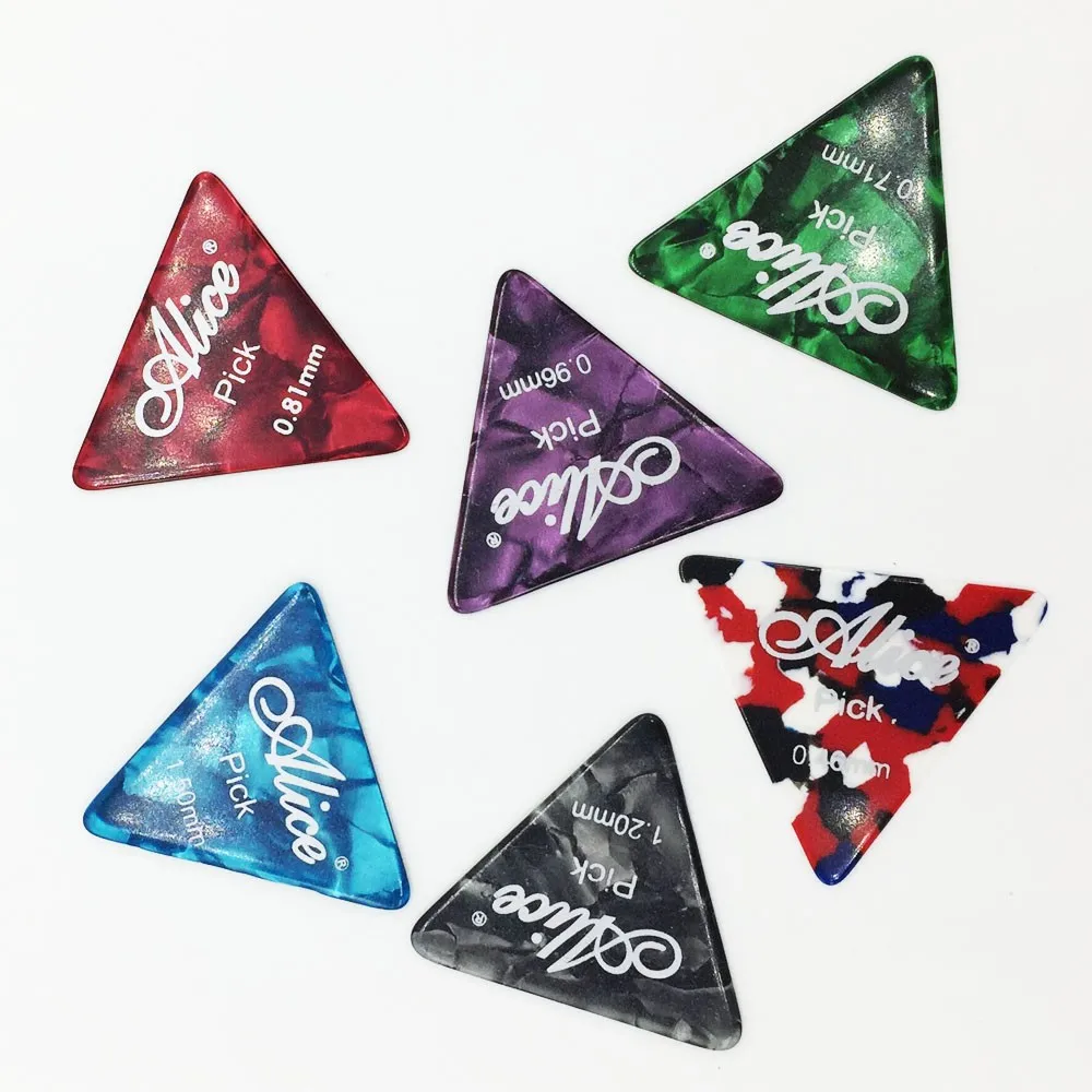6 шт. Alice triangle Guitar pick Материал целлюлоидный медиатор для акустической электрической гитары ra толщина 0,46 мм-1,50 мм