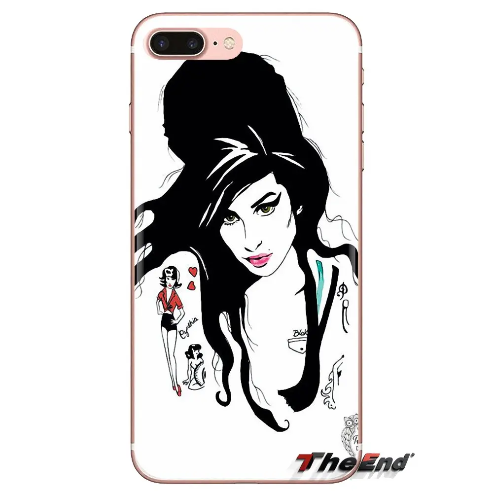 Прозрачный мягкий чехол-сумка британская Девушка Певица Amy Winehouse для Samsung Galaxy S3 S4 S5