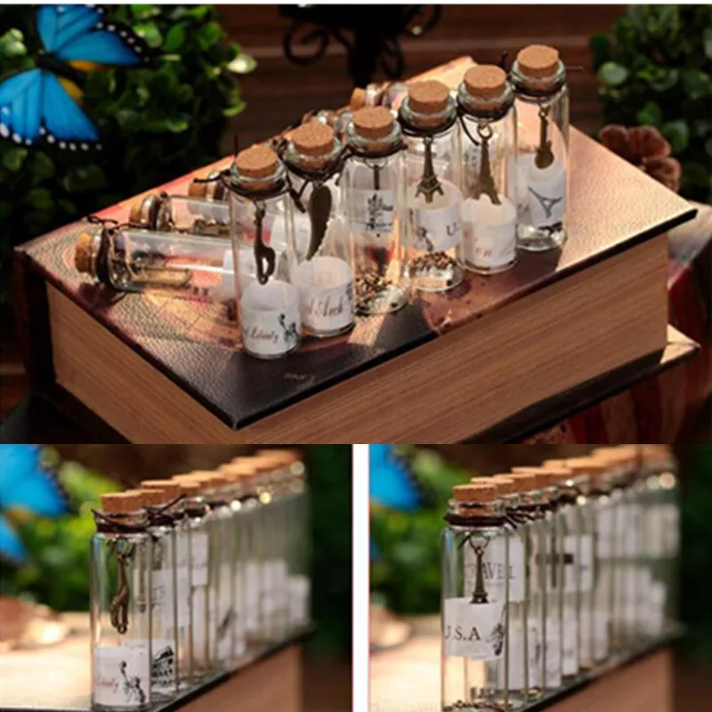 12 шт./компл. творческие подарки милые мини стеклянная пробка фиксаторы желая