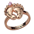 Кольцо на день рождения AILIN, розовое золото, подарок для мам