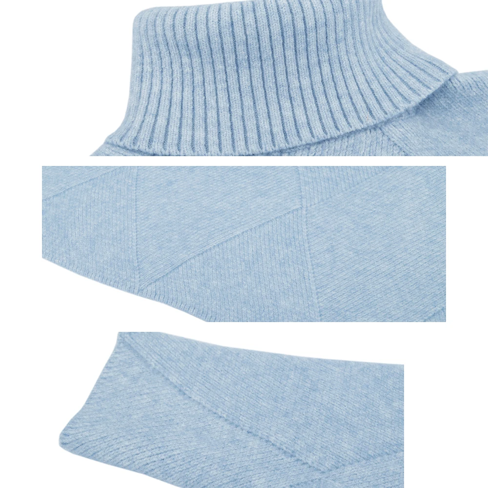 Женский свитер пуловер с высоким воротом вязаный укороченный топ на осень и зиму