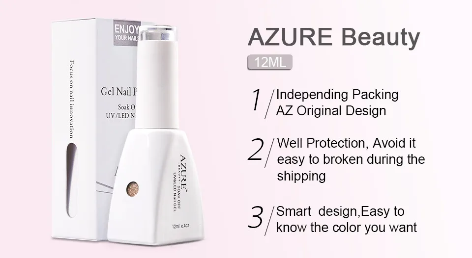 Azure beauty 12 мл неоновый УФ-гель для ногтей Блестящий светодиодный Гель-лак красного цвета замачиваемый лак для ногтей полуперманентный гель-эмалин