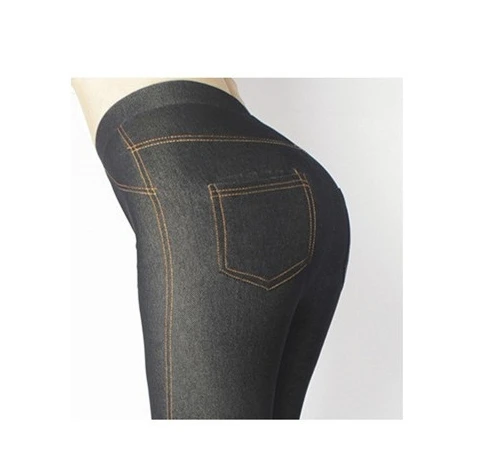 Женские джинсовые леггинсы Суперэластичные дышащие до середины икры Мягкие