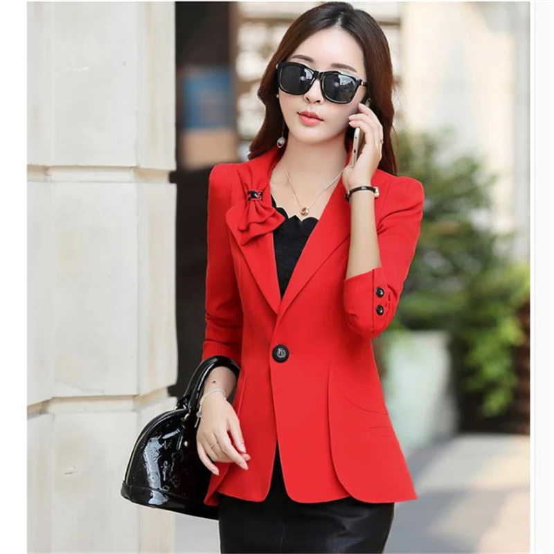 Женский блейзер 2019 новый осенний корейский модный черный длинный рукав тонкие