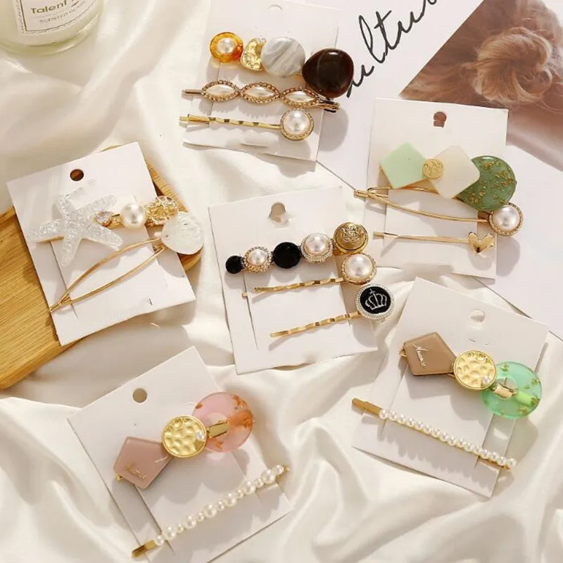 H045 милые Ретро морские звезды ракушки сердце Корона Геометрия Имитация Жемчуга