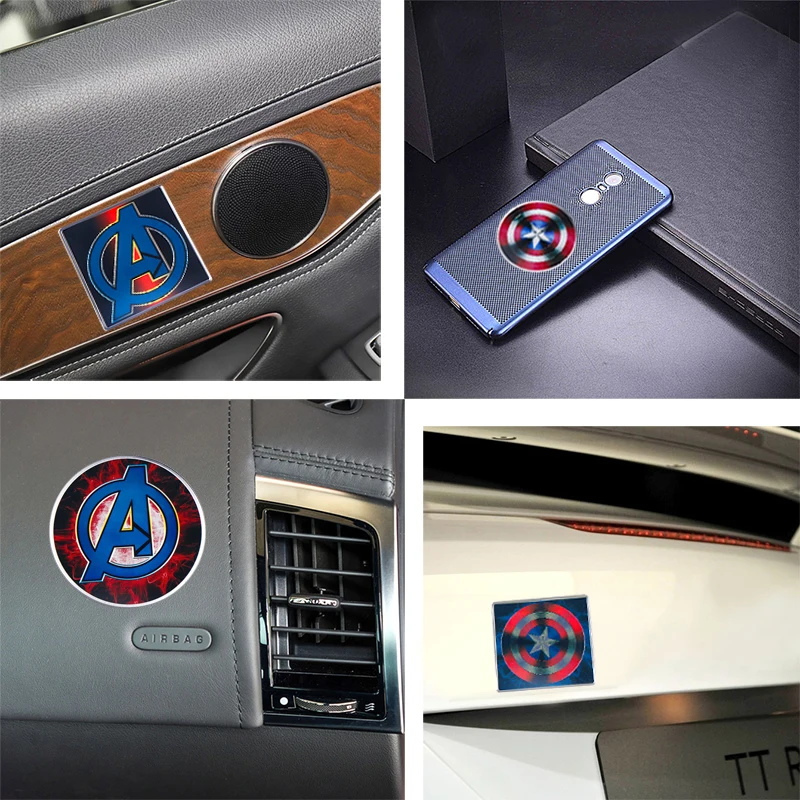 Автомобильный Стайлинг 3D металлический алюминиевый сплав Marvel Мстители эмблема