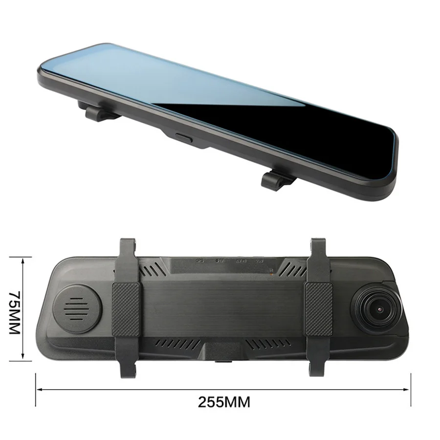 Olysine 10 ''IPS Touch Dashcam Full HD 1080P Автомобильный DVR Stream Media зеркало заднего вида