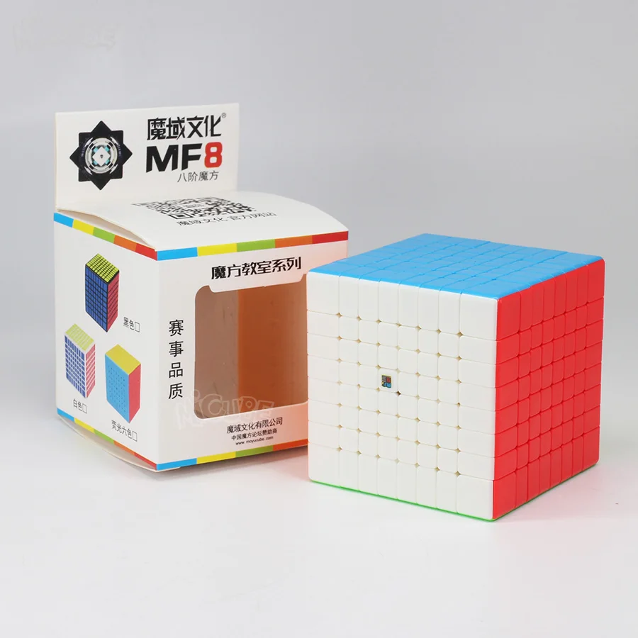 Stickerless Moyu MF8 8x8x8 куб 8 слоев магический скоростной куб головоломка 8х8 черный без наклеек Neo Cubo Magico 8*8*8 развивающие игрушки для детей - Цвет: Stickerless