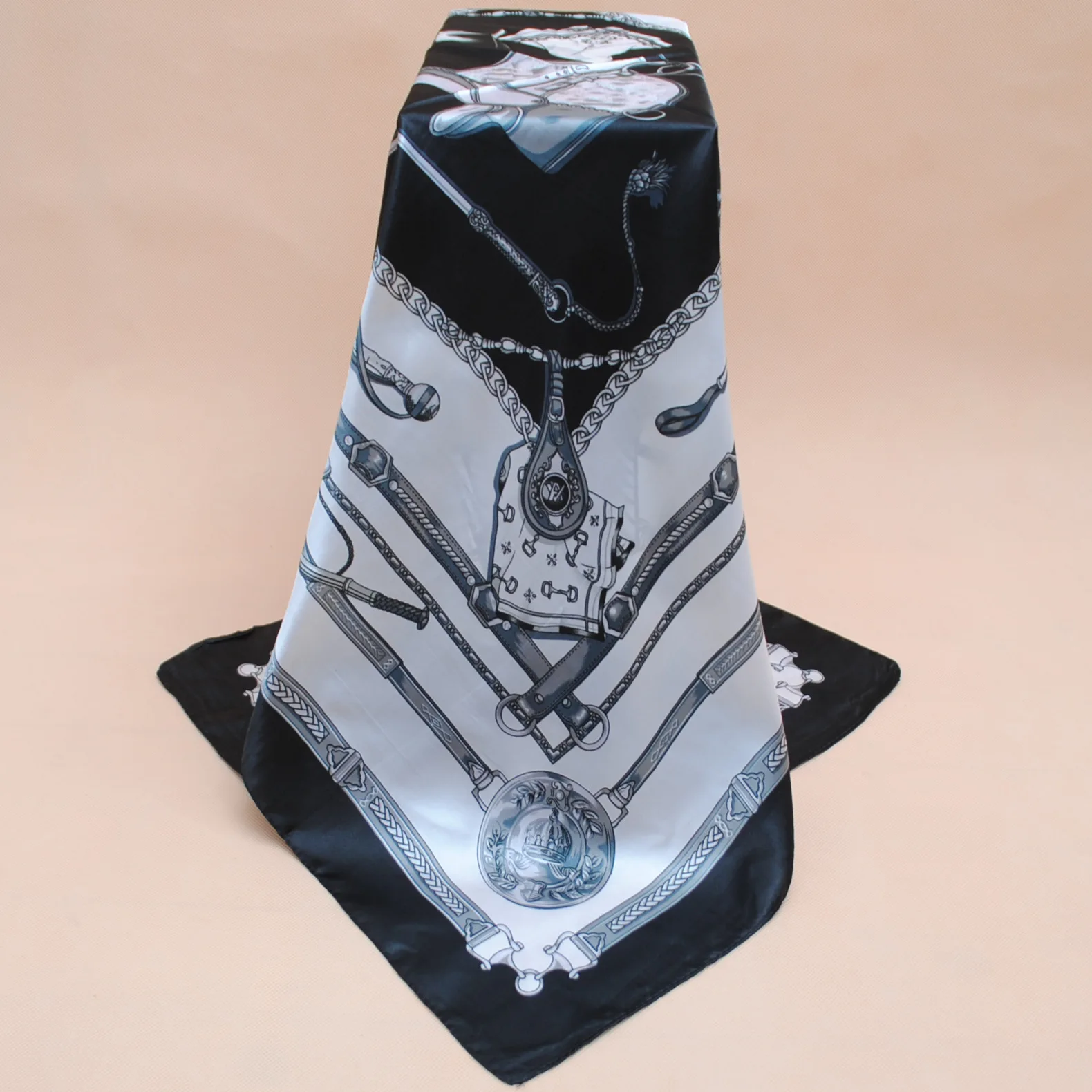 Женский шелковый шарф евро зеленый квадратный платок шарфы обертывания