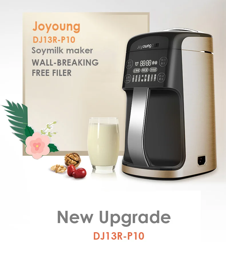 Joyoung DJ13R-P10 бытовой прибор для приготовления соевого молока кухонный блендер 220V электрический пищевой миксер 1.3L Ёмкость светодиодная сенсорная панель