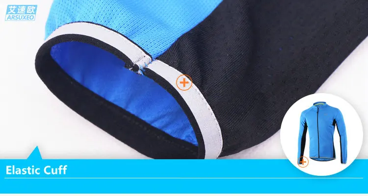 ARSUXEO Cycling Jersey Long Sleeve Sportswear Breathable Quick Dry Sun Protection Mountain Bike Bicycle Clothing Shirts Wear