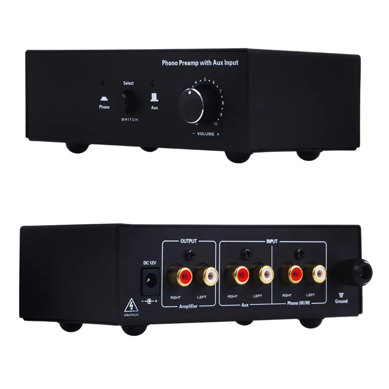 Phono Turntable Preamp Signal Amplifier Prephonograph with Auxiliary Input Volume Control XJ66 | Электроника