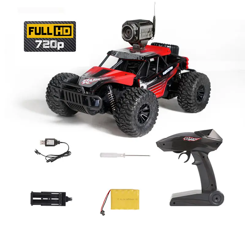 Новинка 2,4G 2WD высокоскоростной FPV RC автомобиль с WiFi камерой HD 720P 2MP машина на радиоуправлении с дистанционным управлением для внедорожников Carros игрушка для мальчиков - Цвет: Red 720P Camera