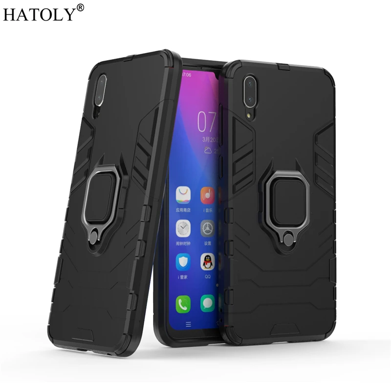 

Чехол Vivo Y97 для Vivo Y97, чехол для телефона с кольцом для пальцев, силиконовый резиновый бампер, защитный жесткий чехол для Vivo Y97